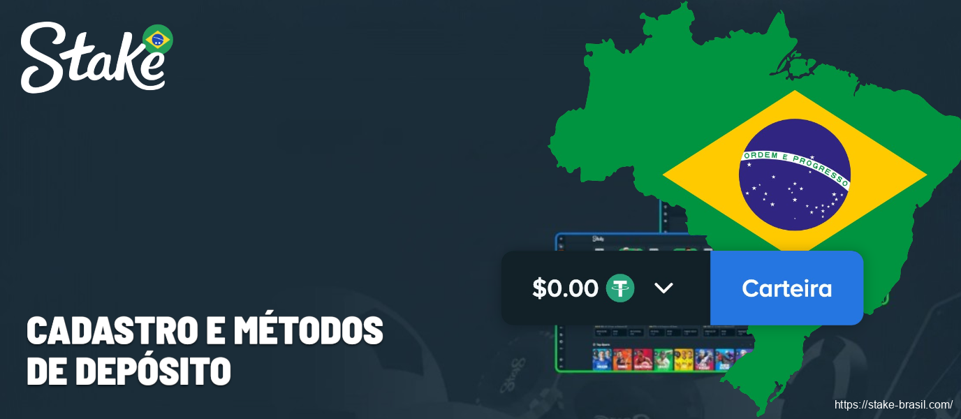 Cadastro e Metodos de deposito Stake cassino