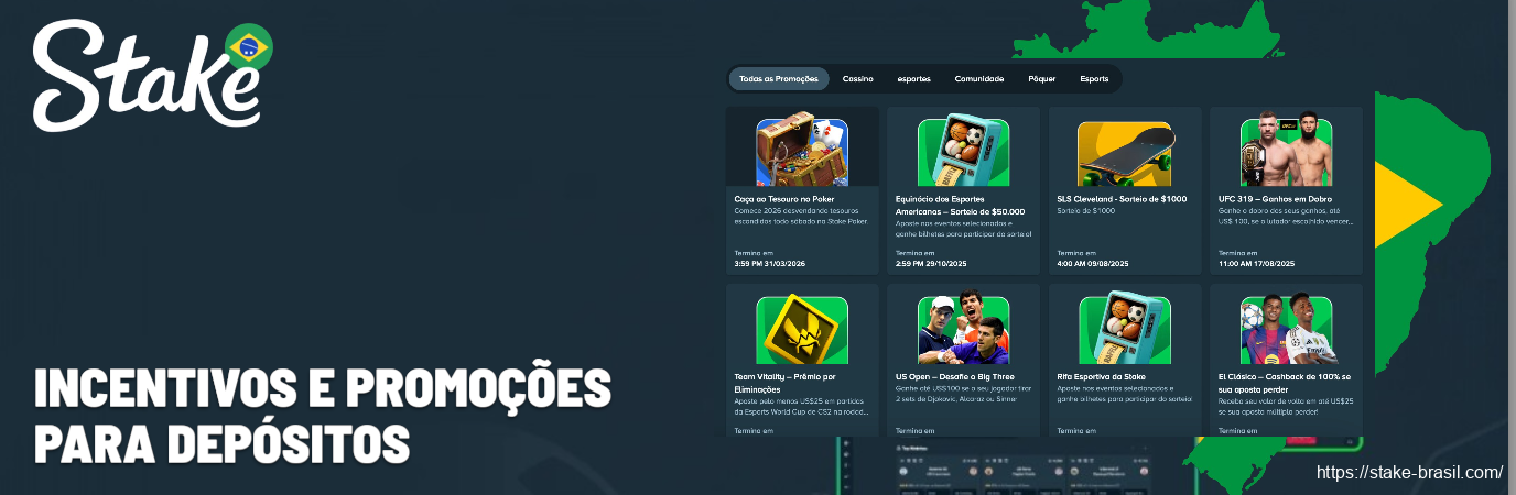 Incentivos e Promoções para Depósitos Stake Cassino