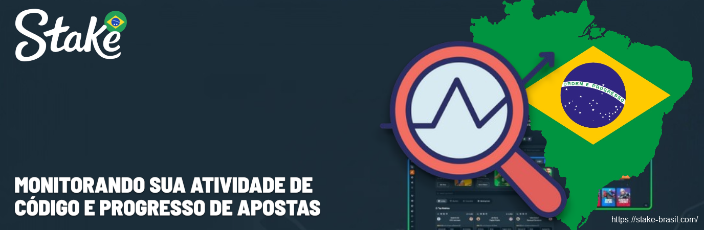 Monitorando sua atividade de código e progresso de apostas Stake Cassino