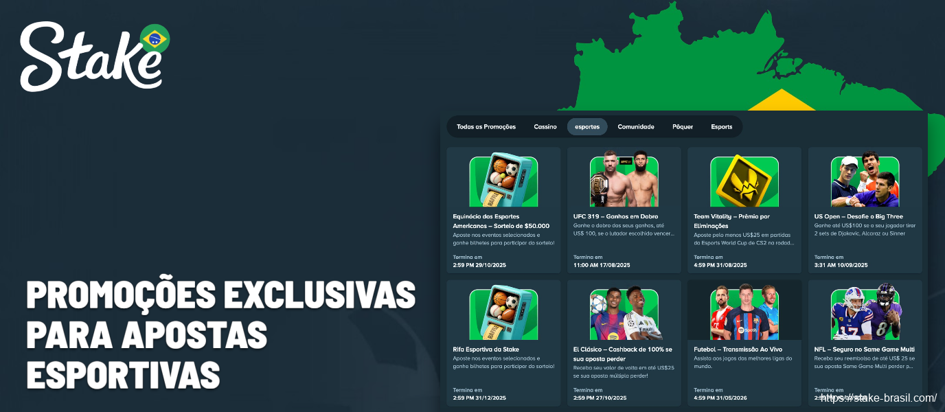 Promoções exclusivas para apostas esportivas Stake Cassino