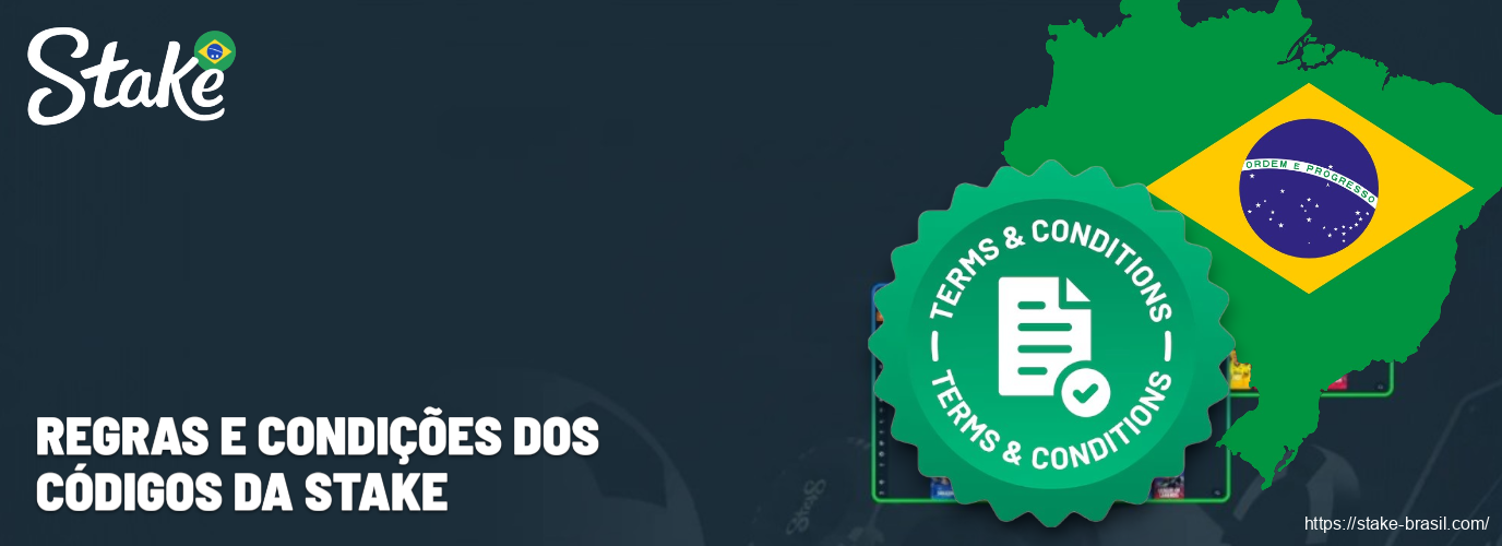 Regras e condições dos códigos da Stake Cassino
